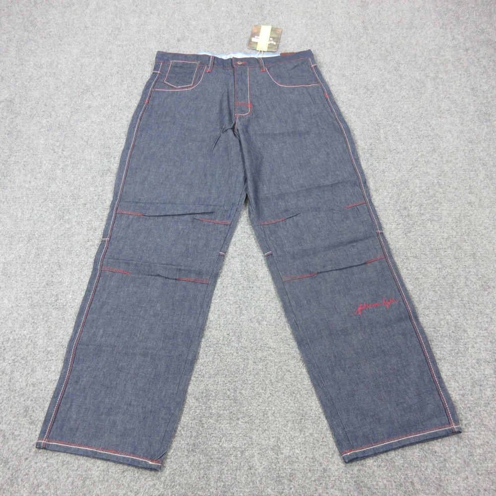 Vintage Platinum FUBU Jeans Mens 38x34 Relaxed Straight Fat Albert Denim‎ Y2K